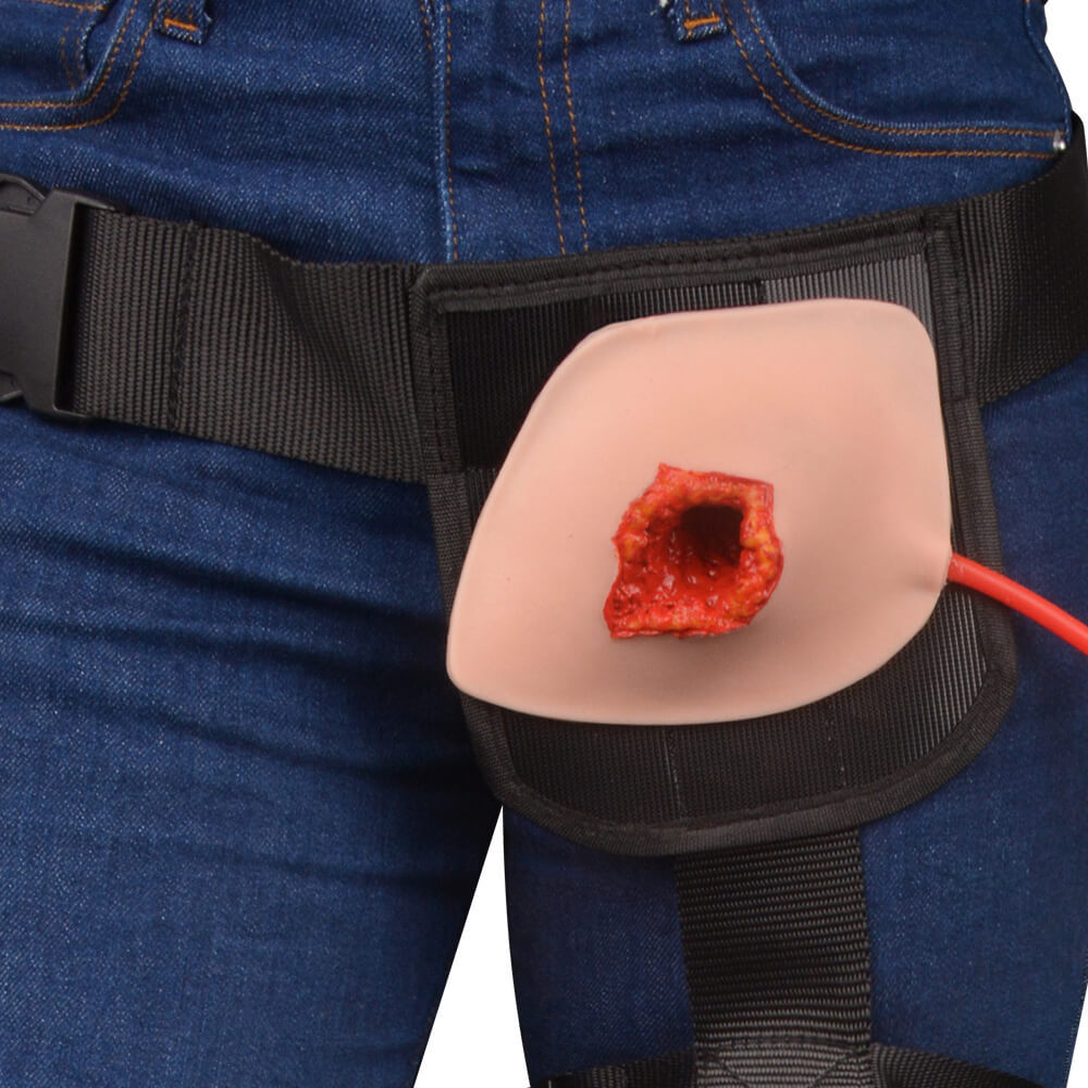 Inguinal gunshot wound packing simulator for medical training