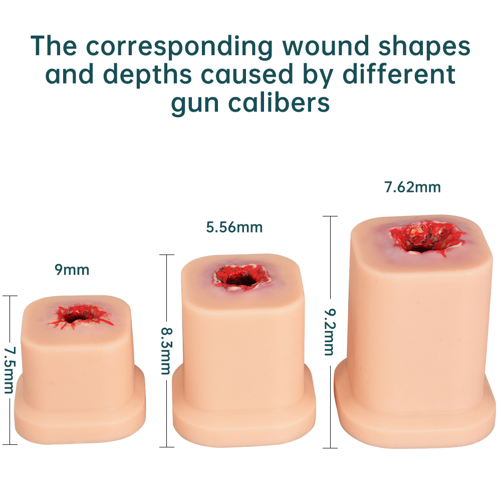 9 mm Silicone Bullet Wound Packing Trainer