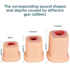 9 mm Silicone Bullet Wound Packing Trainer