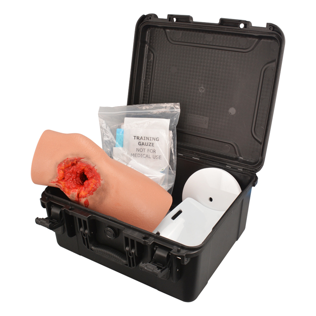 Compact Silicone Knee Gunshot Wound Model