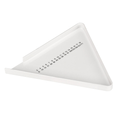 Pharmacy Pill Counting Tray with Spatula, White Triangle Style