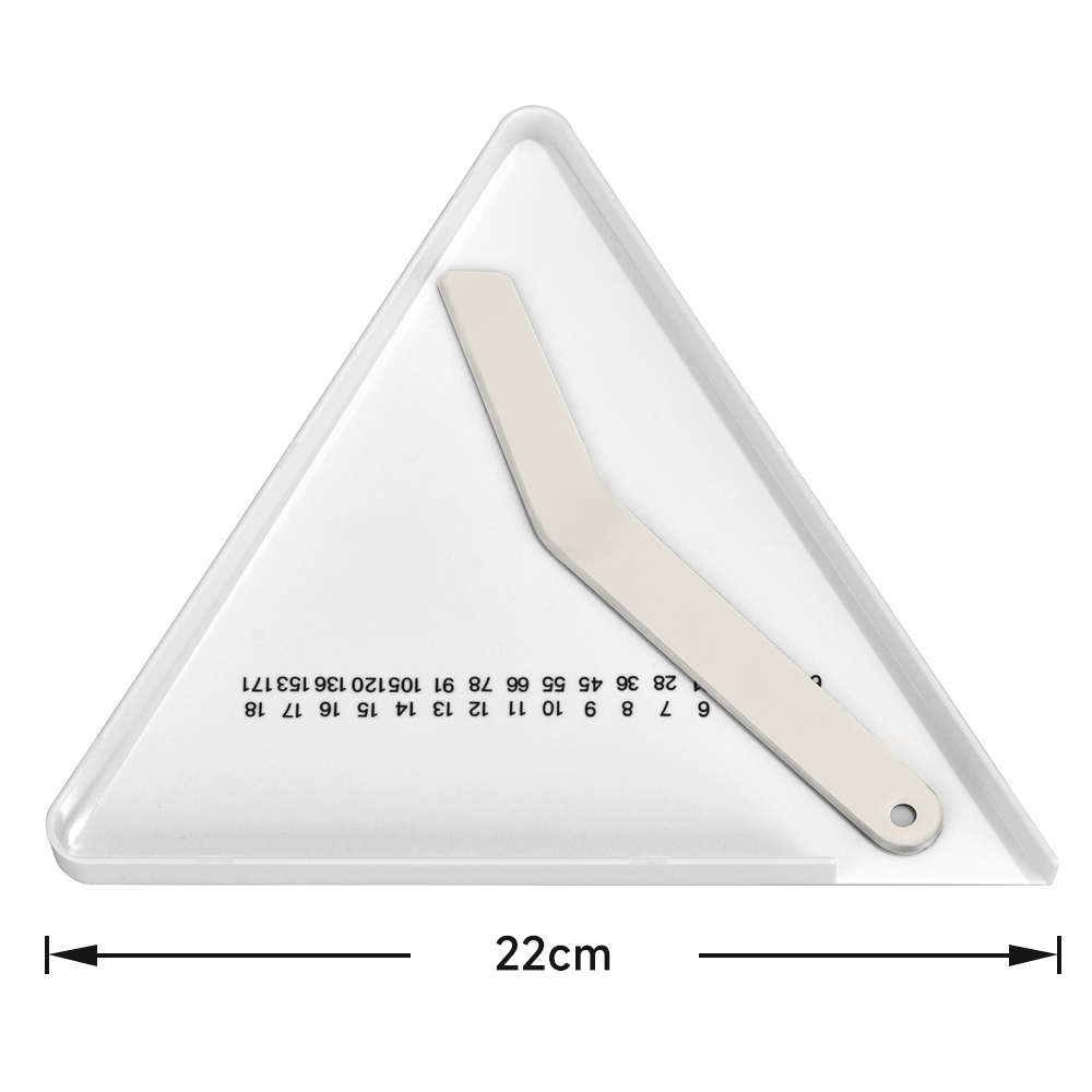 Pharmacy Pill Counting Tray with Spatula, White Triangle Style