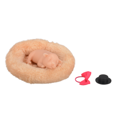Silicone Reborn Pig Animal Doll Toy, Mini Piggy Model for Birthday Gift & Home Decor