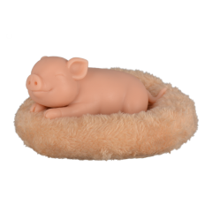 Silicone Reborn Pig Animal Doll Toy, Mini Piggy Model for Birthday Gift & Home Decor