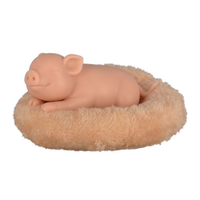 Silicone Reborn Pig Animal Doll Toy, Mini Piggy Model for Birthday Gift & Home Decor