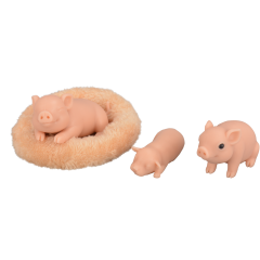 Silicone Reborn Pig Animal Doll Toy, Mini Piggy Model for Birthday Gift & Home Decor