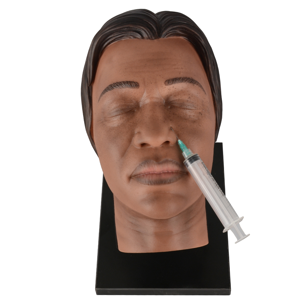 Black Skin Female Facial Injection Practice Mannequin