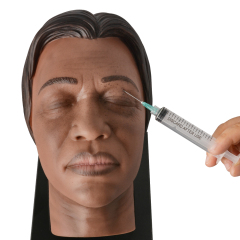 Black Skin Female Facial Injection Practice Mannequin