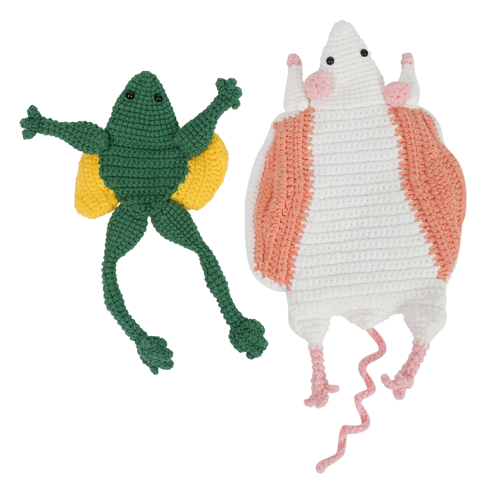 Hand-made Crochet Anatomical Frog