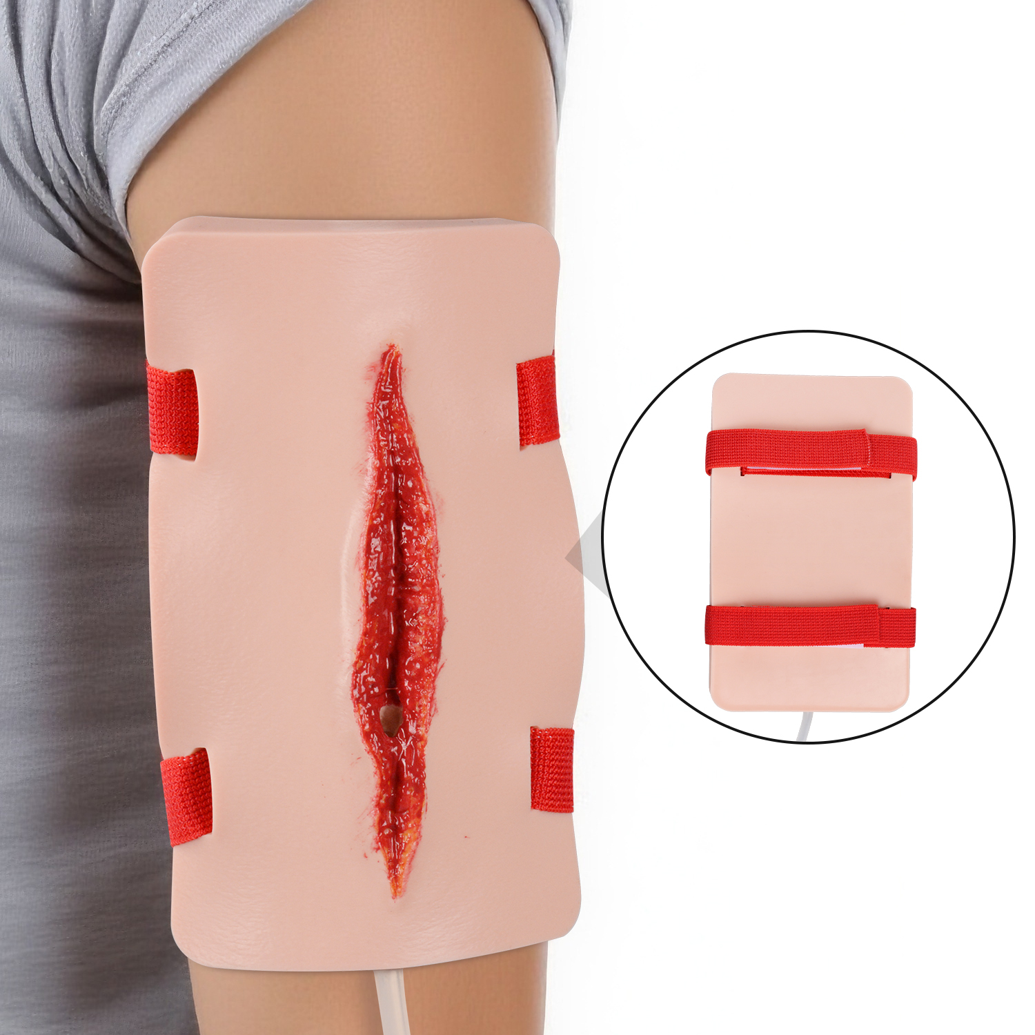 Wearable High-Simulation Trauma Wound Model - Bullet & Laceration Wound Training Tool