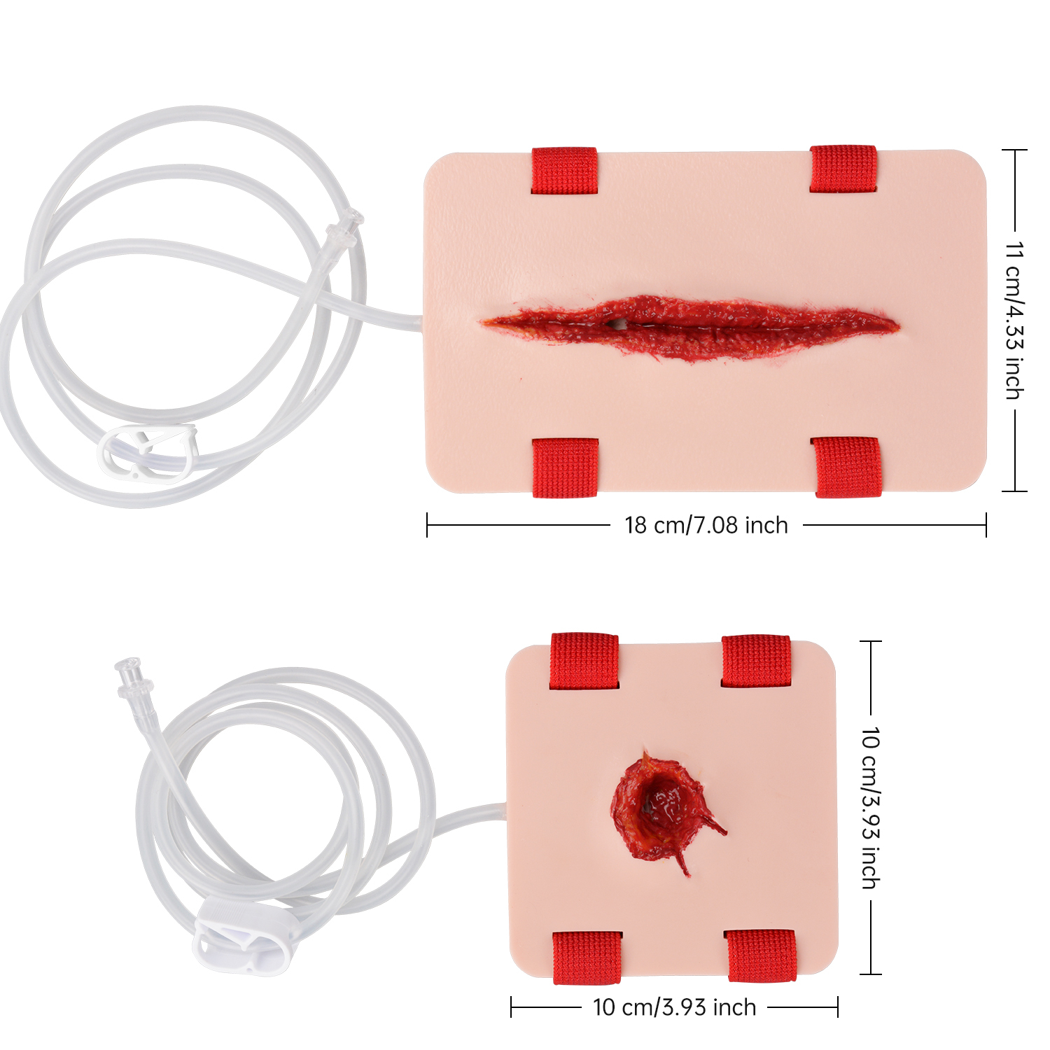 Wearable High-Simulation Trauma Wound Model - Bullet & Laceration Wound Training Tool