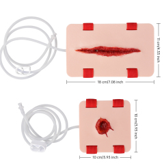 Wearable High-Simulation Trauma Wound Model - Bullet & Laceration Wound Training Tool