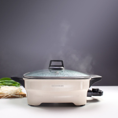 4L многофункциональный домашний DianHuoGuo 360 ° кольцевой равномерно нагрев не липкая сковорода