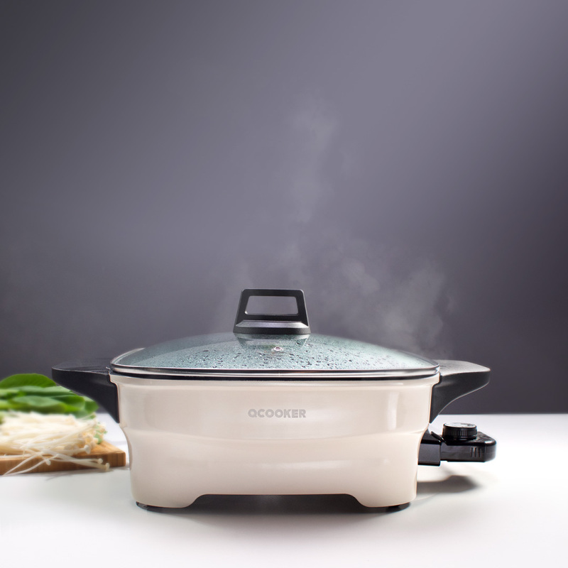 4L многофункциональный домашний DianHuoGuo 360 ° кольцевой равномерно нагрев не липкая сковорода