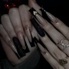 爆闪美甲穿戴甲nails超长芭蕾假指甲穿戴式指甲片指甲贴甲片批发