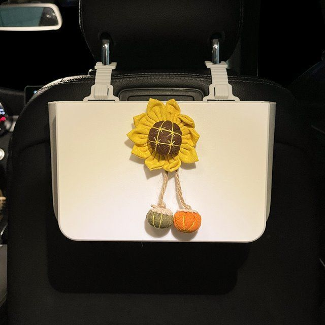 汽车椅背收纳盒垃圾盒车载内饰新车好物挂式杂物置物盒折叠垃圾袋