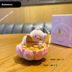 百茂原创佛系猪猪小摆件创意精致树脂公仔解压家居桌面装饰品摆件