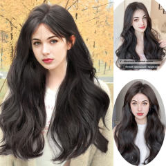 海外仓现货批发假发女长卷发UV型半头套逼真隐形透气接发片LAZADA