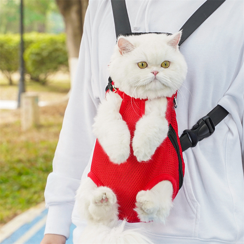 狗狗猫咪双肩包 宠物背包外出便携网布透气背包中小型犬用品批发