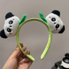 可爱熊猫公仔发箍小熊猫头饰头箍动物园发卡发夹儿童成人洗脸发饰