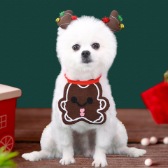 韩国可爱宠物猫咪口水巾狗狗圣诞新年节日围脖衣服加菲猫柴犬用品