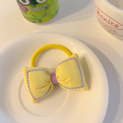 小女孩发饰儿童布艺蝴蝶结发圈女童填充棉领结发饰扎马尾皮筋头绳