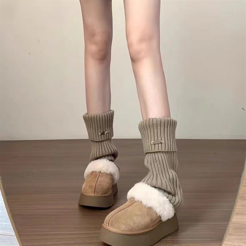 泰酷辣!jk针织袜套原宿风y2k甜美日系学院风春秋款中筒堆堆袜女