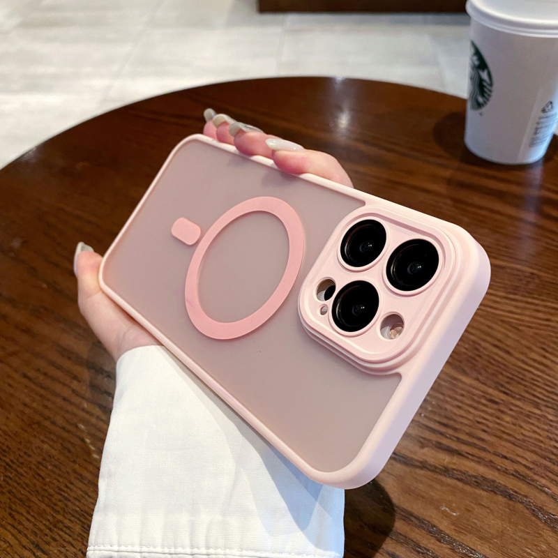磨砂肤感适用iPhone16Pro手机壳磁吸苹果14Pro自带镜头膜13保护套