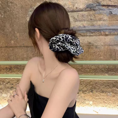 酷飒小野猫辣妹豹纹大肠发圈皮筋女扎头发绳高级感马尾辫古风发饰