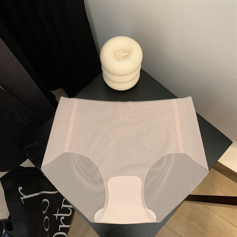 【8812#】冰丝无痕内裤女士夏季超薄裸感速干面膜裤3D蜜桃臀健身