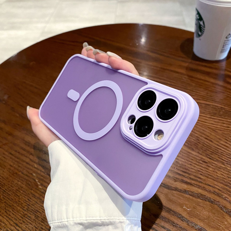 磨砂肤感适用iPhone16Pro手机壳磁吸苹果14Pro自带镜头膜13保护套