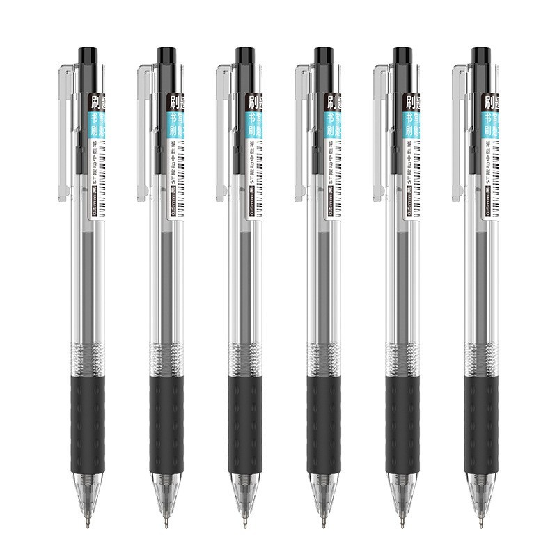 爆款速干st头刷题笔考试专用按动式黑色中性笔学生专用高颜值批发