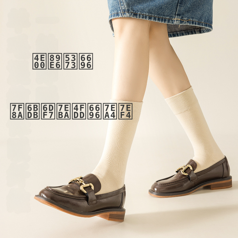【新品】羊毛袜子女冬季中筒袜保暖抗菌羊绒秋冬款百搭女士长筒袜