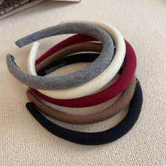 复古格纹发箍女2024新款高颅顶洗脸头箍早秋百搭外出发卡头饰发饰