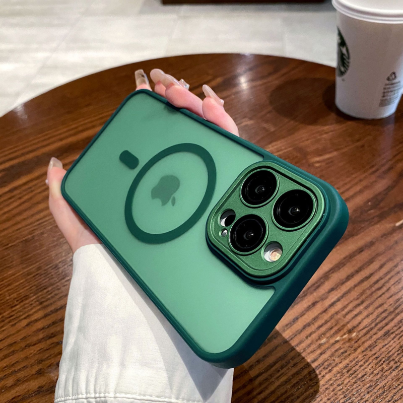 磨砂肤感适用iPhone16Pro手机壳磁吸苹果14Pro自带镜头膜13保护套