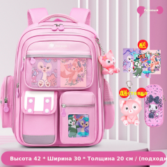 新款小学生INS书包男孩女生一到六年级减负护脊儿童双肩背包