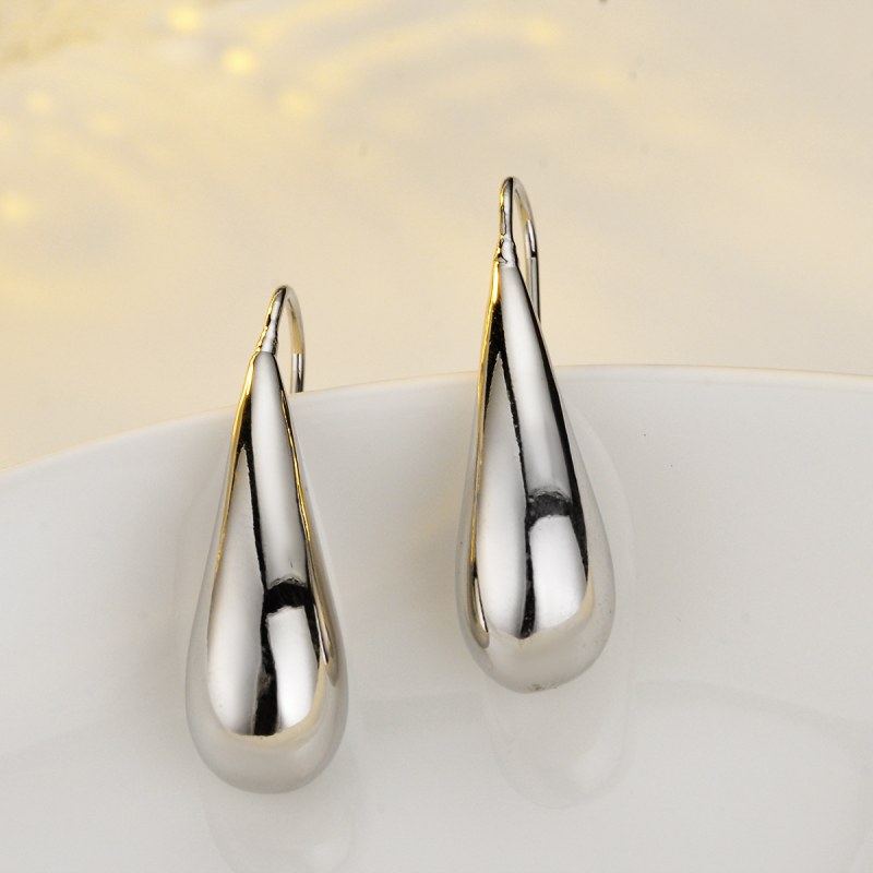 跨境欧美水滴耳环简约个性时尚耳钉高级感水滴形耳饰水滴形批发