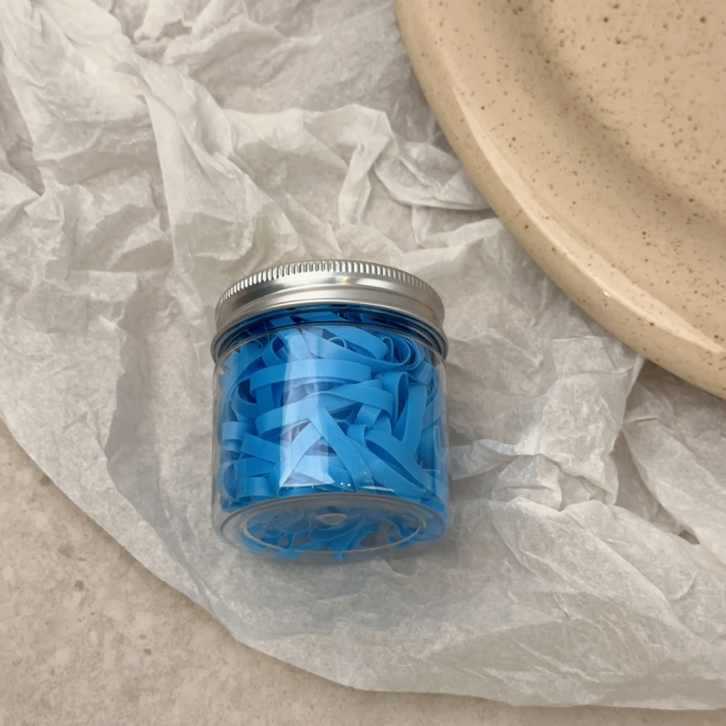 可爱糖果色不伤发高弹力基础发绳日常纯色罐装一次性编发皮筋发圈