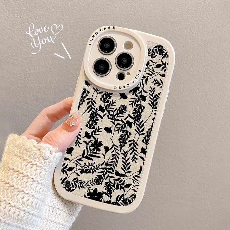 苹果15手机壳iphone13pro适用12mini保护套11max树叶玫瑰14plus潮