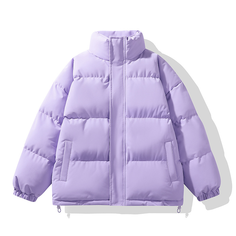 定制棉服男女同款跨境冬季宽松立领棉袄保暖加厚休闲棉衣情侣外套