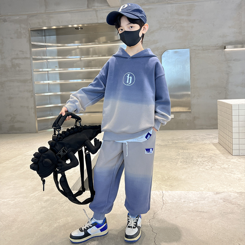 男童卫衣套装春秋季2024新款帅气中大儿童男孩秋款酷帅运动秋装潮