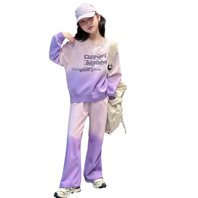 女童套装春秋款2024新款秋季运动潮帅气时髦大儿童衣服女孩两件套