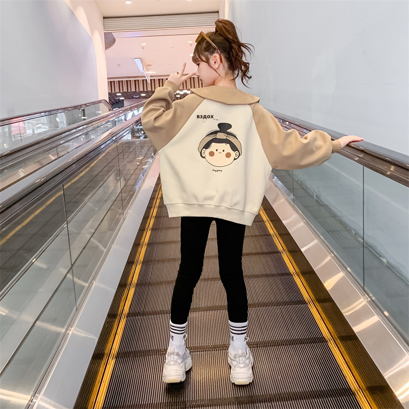 女童卫衣春秋款2024新款儿童洋气时髦秋装小女孩网红秋季长袖上衣
