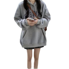 卫衣外套少女春秋装2024新款初中高中学生美式复古落肩hipho上衣