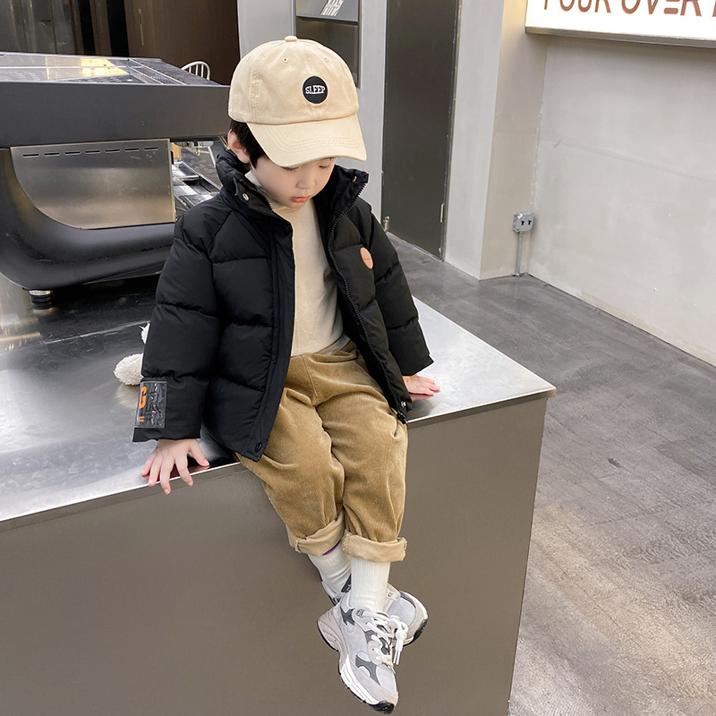 儿童羽绒棉服2022新款爆款童装立领面包服宝宝加厚棉衣中大童上衣