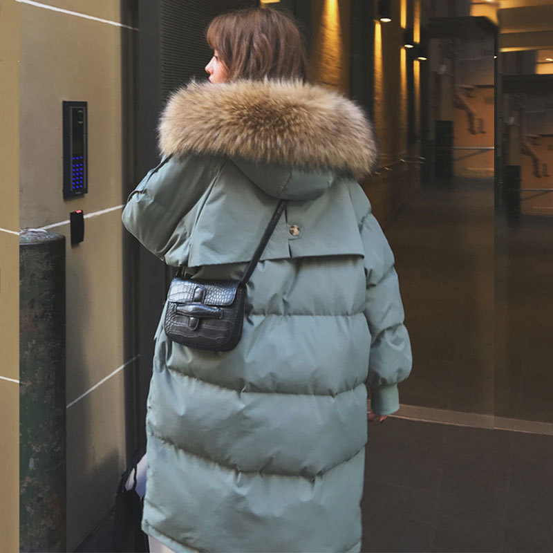 2024年新款冬季羽绒棉服女中长款韩版大码棉衣宽松棉袄加厚面包服
