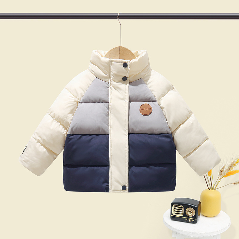 儿童羽绒棉服2022新款爆款童装立领面包服宝宝加厚棉衣中大童上衣
