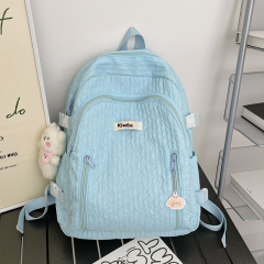 小清新少女书包女初中生高颜值双肩包日系简约大学生轻便防水背包