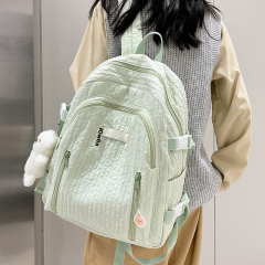 小清新少女书包女初中生高颜值双肩包日系简约大学生轻便防水背包