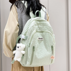 小清新少女书包女初中生高颜值双肩包日系简约大学生轻便防水背包